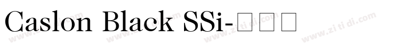 Caslon Black SSi字体转换